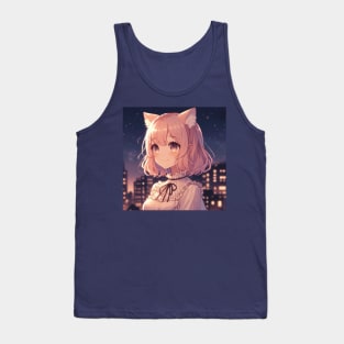 Lo-Fi Catgirl Tank Top